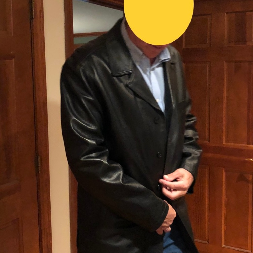 BRUNO MAGLI Black Lambskin Leather Blazer Jacket Men’s US46 XL Eu56